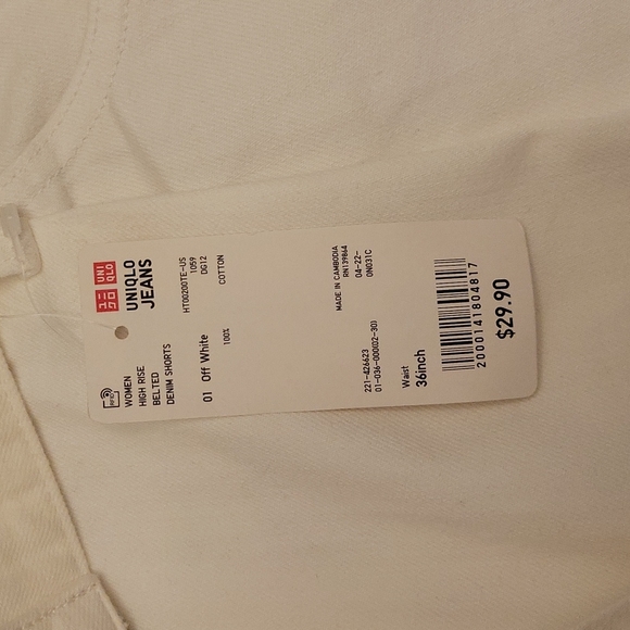 NWT Uniqlo jean shorts size 36 - Picture 8 of 8